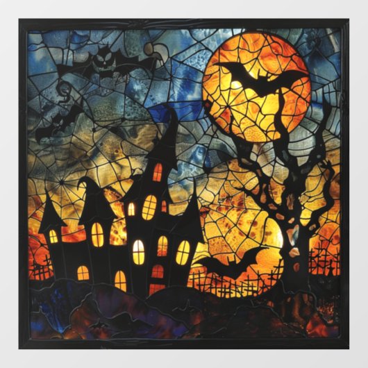 Halloween Glas in lood Art Window Clings Raamsticker (Vel)