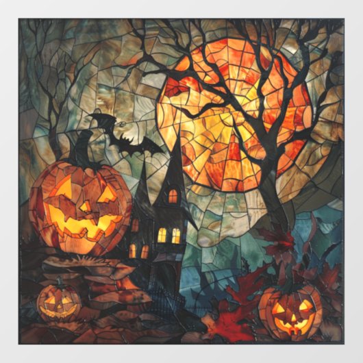 Halloween Glas in lood Art Window Clings Raamsticker (Vel)