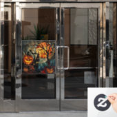 Halloween Glas in lood Art Window Clings Raamsticker (Kantoordeur)