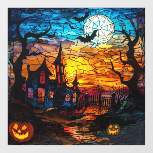 Halloween Glas in lood Art Window Clings Raamsticker (Vel)