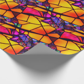 Halloween Glas in lood Pattern Wrapping paper Cadeaupapier