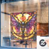 Halloween Glas in lood Steampunk Window Cling Raamsticker (Cafe Raam)