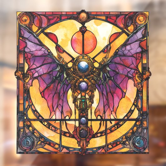 Halloween Glas in lood Steampunk Window Cling Raamsticker (Vel 2)
