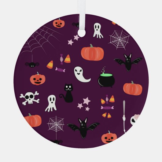 Halloween Glas Ornament (Achterkant)