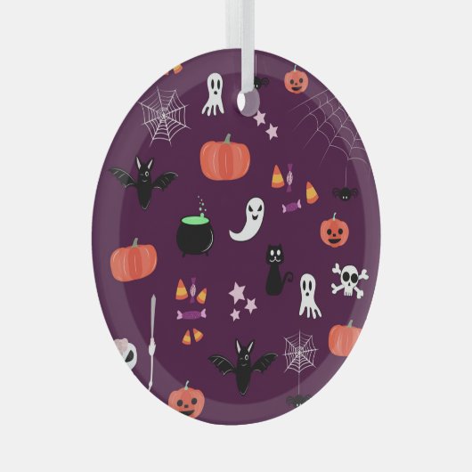 Halloween Glas Ornament (Voorkant Rechts)