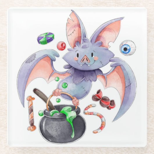 Halloween Glass Onderzetter (Voorkant)