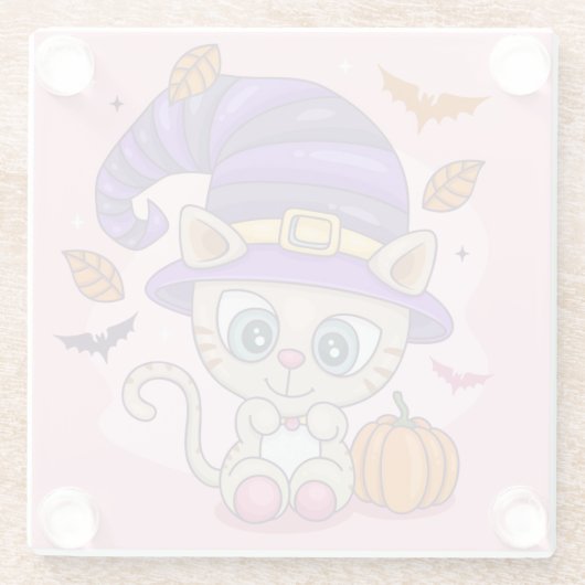 Halloween Glass Onderzetter Glazen Onderzetter (Achterkant)