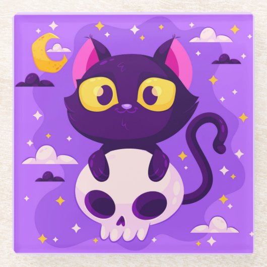 Halloween Glass Onderzetter Glazen Onderzetter (Voorkant)