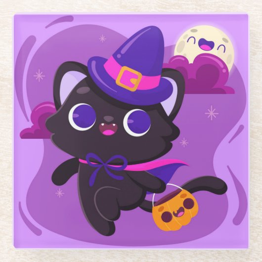 Halloween Glass Onderzetter Glazen Onderzetter (Voorkant)