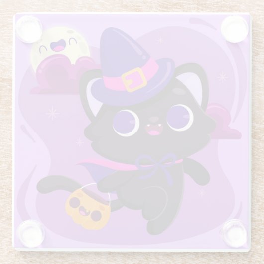 Halloween Glass Onderzetter Glazen Onderzetter (Achterkant)