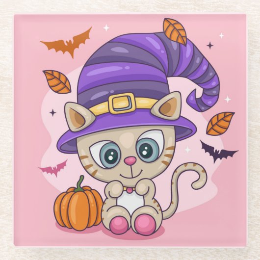 Halloween Glazen Onderzetter (Voorkant)