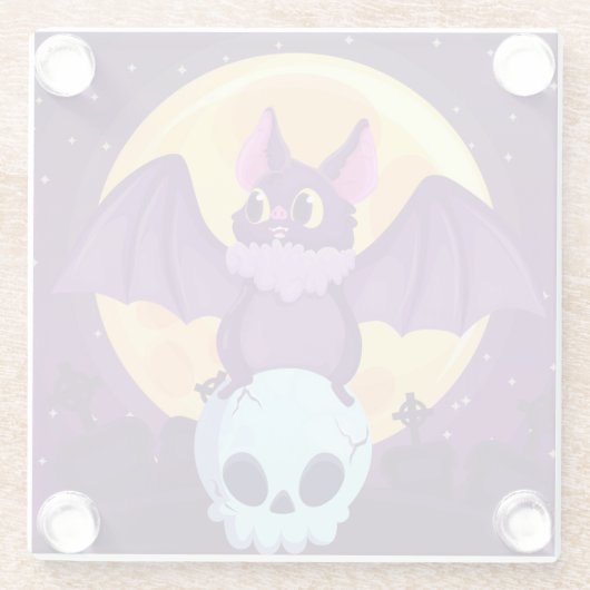 Halloween Glazen Onderzetter (Achterkant)