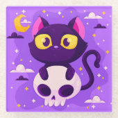 Halloween Glazen Onderzetter (Voorkant)