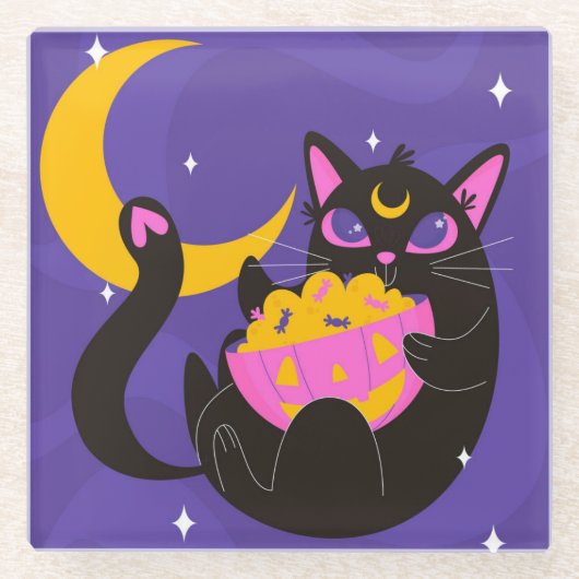 Halloween Glazen Onderzetter (Voorkant)