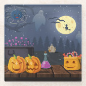 Halloween Glazen Onderzetter (Voorkant)