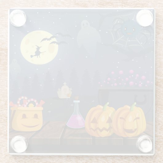 Halloween Glazen Onderzetter (Achterkant)