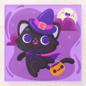 Halloween Glazen Onderzetter (Voorkant)