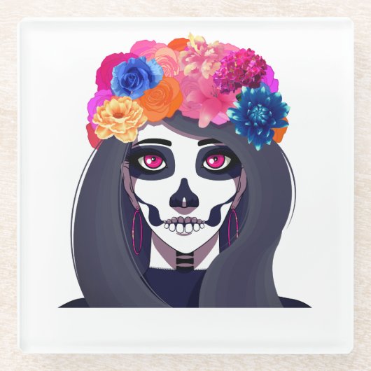 Halloween  glazen onderzetter (Voorkant)