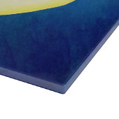 Halloween glazen snijplank, maan, zwart, katten snijplank (Hoek)