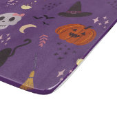 Halloween glazen snijplank – Schedels, Pompoenen (Hoek)