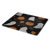 Halloween glazen snijplank – spoken, pompoenen (Hoek)
