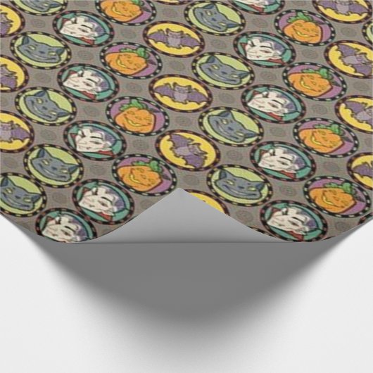 Halloween glimlach cadeaupapier (Hoek)