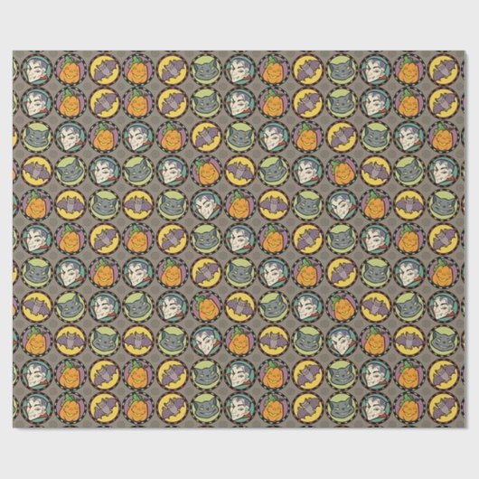 Halloween glimlach cadeaupapier (Vlak)