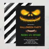 Halloween glimlach pompoen Uitnodiging (Voorkant / Achterkant)