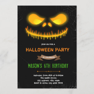 Halloween glimlach pompoen Uitnodiging