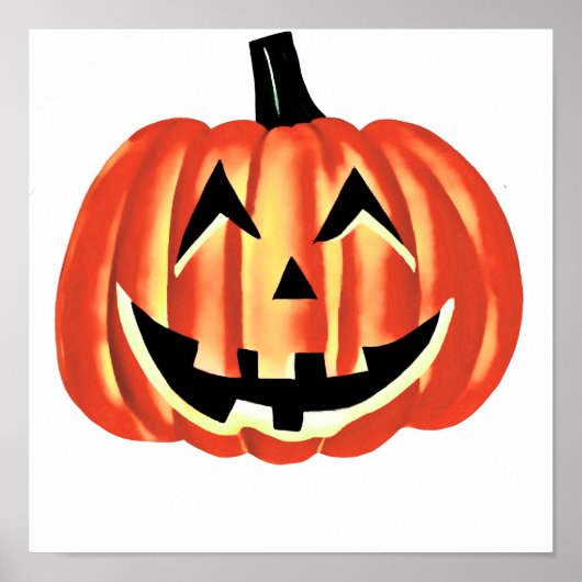 Halloween glimmende sitrouille / Happy Halloween Poster (Voorkant)