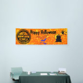 Halloween Glitter Haunted House Witch Banner (Beurs)