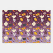 Halloween Glitter Kijk Ghosts Pumpkins Bat patroon Inpakpapier Vel (Voorkant)