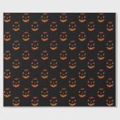 Halloween gloeiend pompoen inpakpapier (Vlak)
