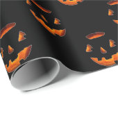 Halloween gloeiend pompoen inpakpapier (Rol Hoek)