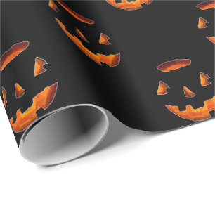 Halloween gloeiend pompoen inpakpapier