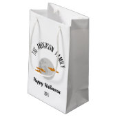 Halloween gloeiende volle maan gepersonaliseerde n klein cadeauzakje (Achterkant Gekanteld)