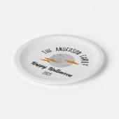 Halloween gloeiende volle maan gepersonaliseerde n papieren bordje (Gekanteld)