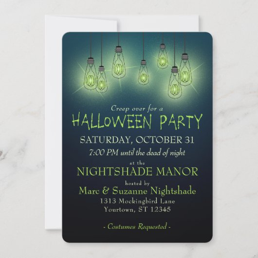 Halloween  gloeilicht kaart (Voorkant)