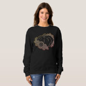 Halloween Glow Pumpkin Sweatshirt Vrouwen (Voorkant volledig)