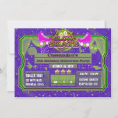 Halloween Glow Roller Schaats Schaatsen Verjaardag Kaart (Voorkant)