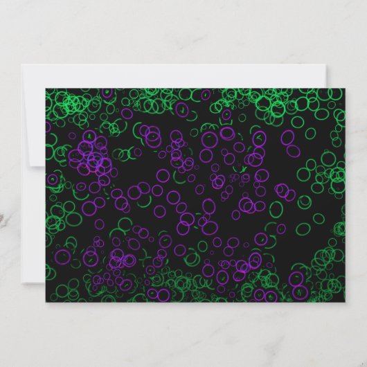 Halloween Glow Roller Skate Schaatsen Verjaardagsf Kaart (Achterkant)