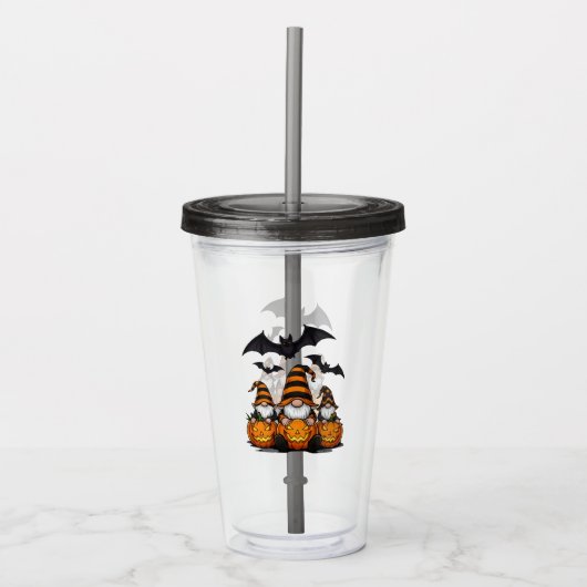 Halloween Gnome Acrylic Tumbler Acryl Drinkbeker (Voorkant)