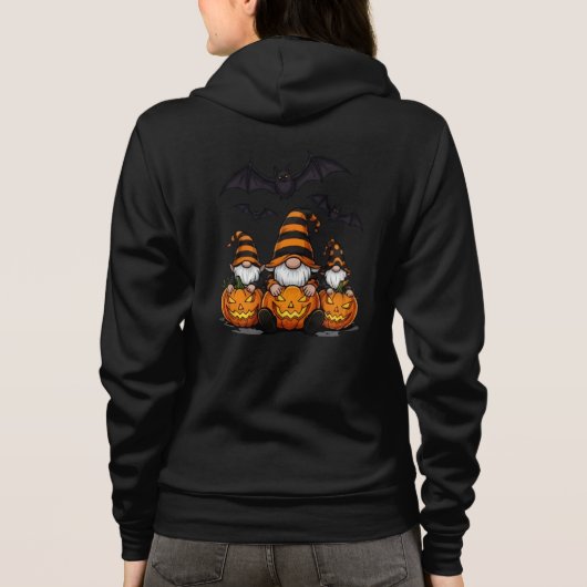Halloween Gnome Adult Full-Zip Hoodie (Achterkant)