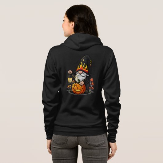 Halloween Gnome Adult Full-Zip Hoodie (Achterkant volledig)