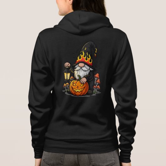 Halloween Gnome Adult Full-Zip Hoodie (Achterkant)