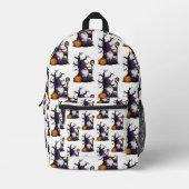 Halloween Gnome Backpack Bedrukte Rugzak (Voorkant)