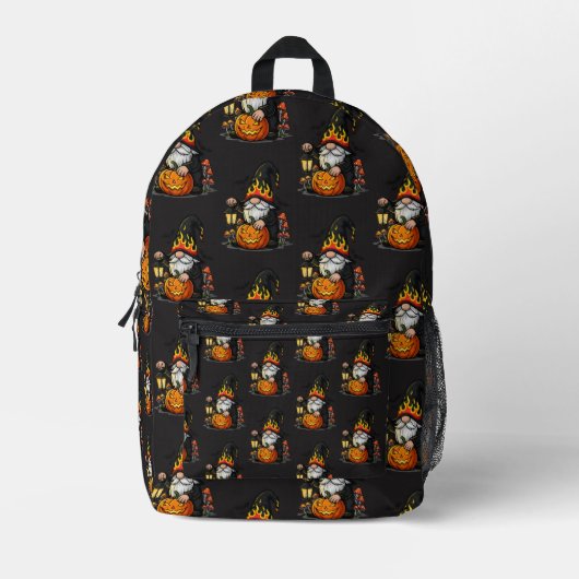 Halloween Gnome Backpack Bedrukte Rugzak (Voorkant)
