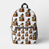 Halloween Gnome Backpack Bedrukte Rugzak (Voorkant)