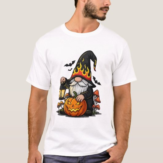Halloween Gnome Basic T-Shirt (Voorkant)