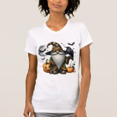 Halloween Gnome & Black Raven T-shirt (Voorkant)
